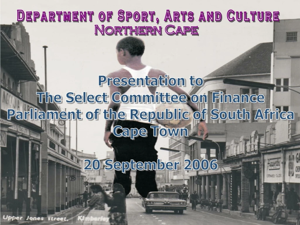 department of sport arts and culture