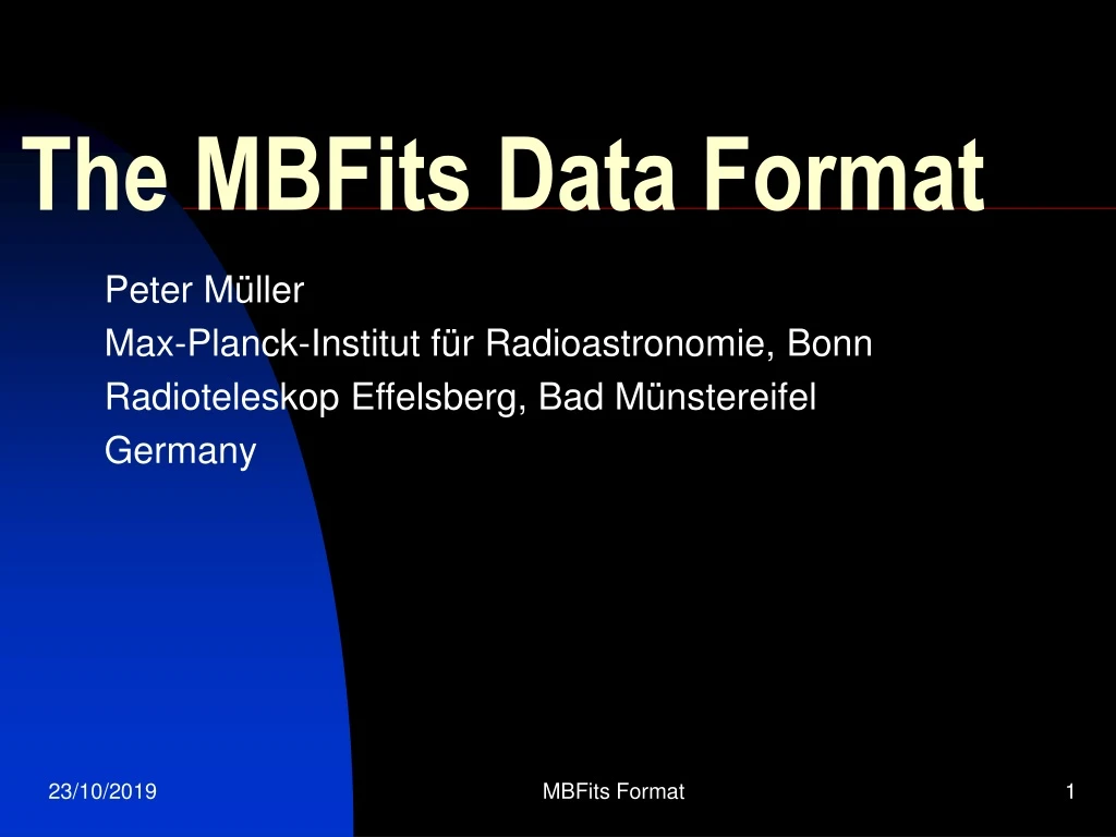 the mbfits data format