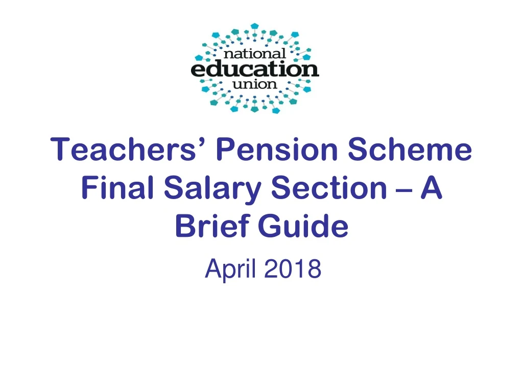 teachers pension scheme final salary section a brief guide