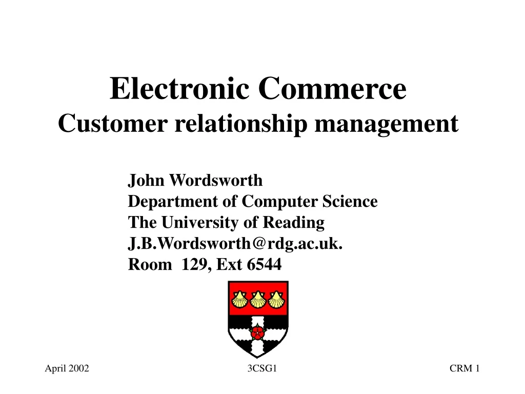 electronic commerce customer relationship management