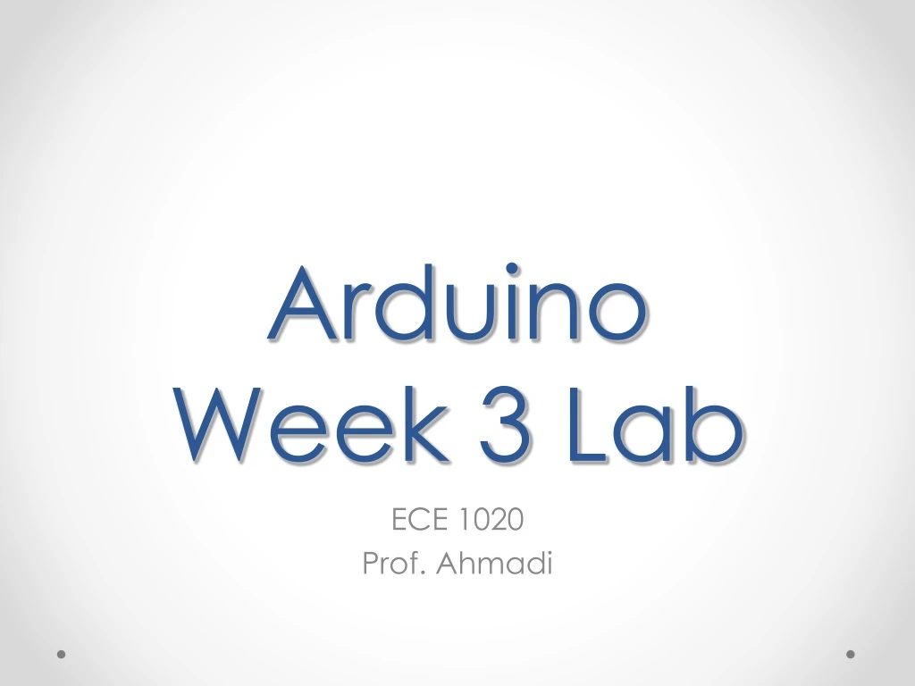 arduino week 3 lab