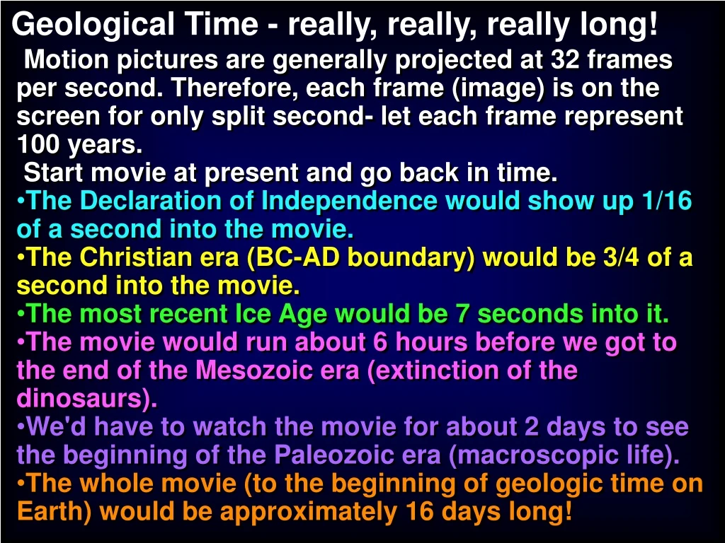 geological time really really really long