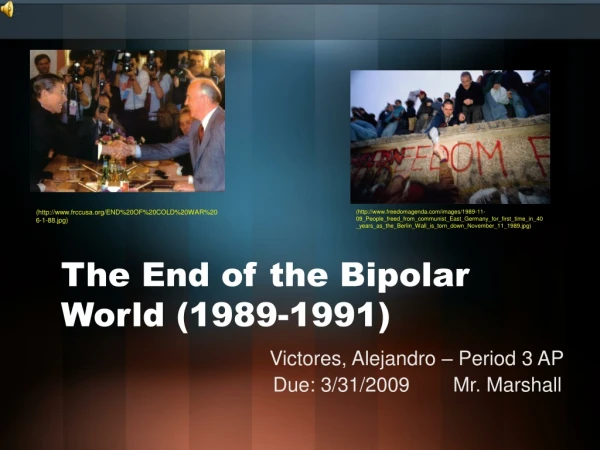 The End of the Bipolar World (1989-1991)