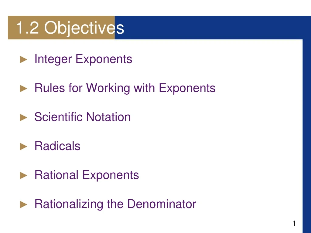 1 2 objectives