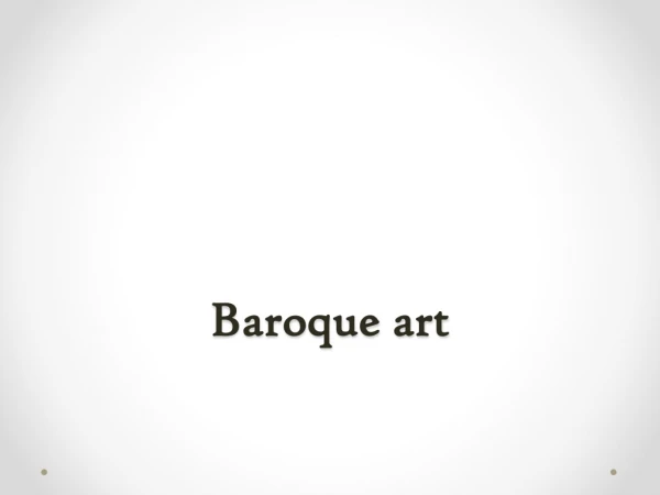 Baroque art