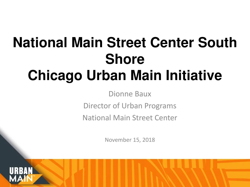 national main street center south shore chicago urban main initiative