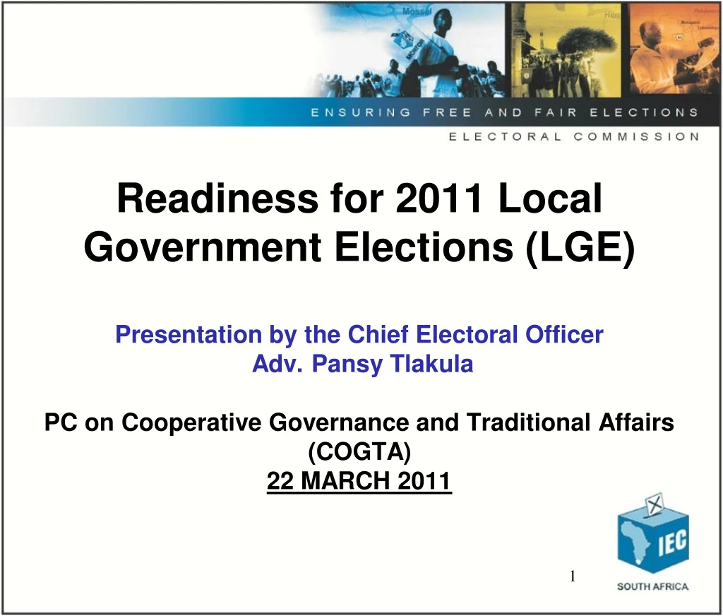 readiness for 2011 local government elections
