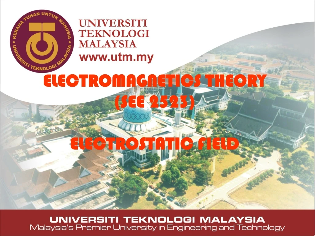 electromagnetics theory see 2523 electrostatic