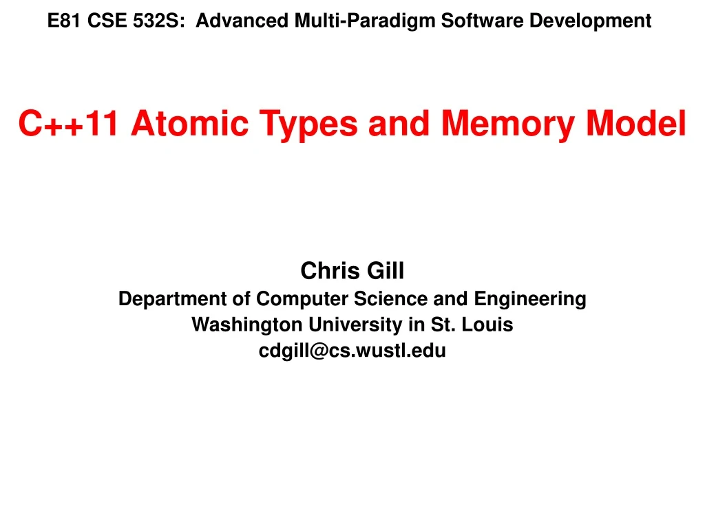 e81 cse 532s advanced multi paradigm software