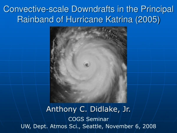 Convective-scale Downdrafts in the Principal Rainband of Hurricane Katrina (2005)