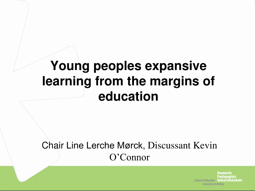 young peoples expansive learning from the margins of education