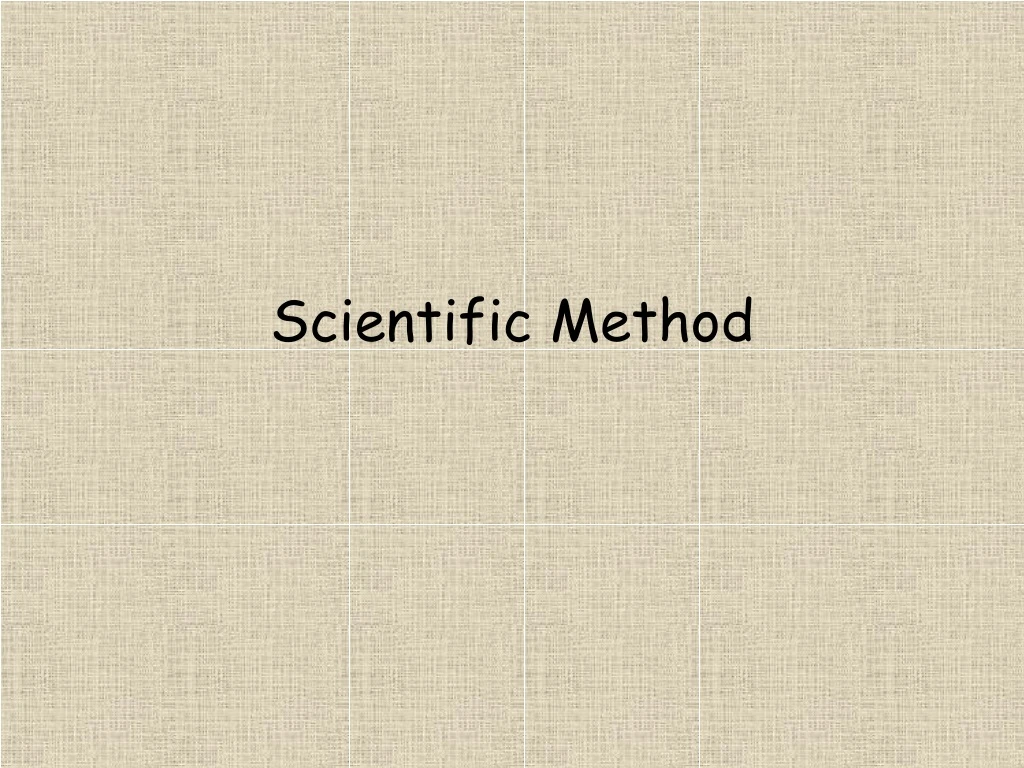 scientific method