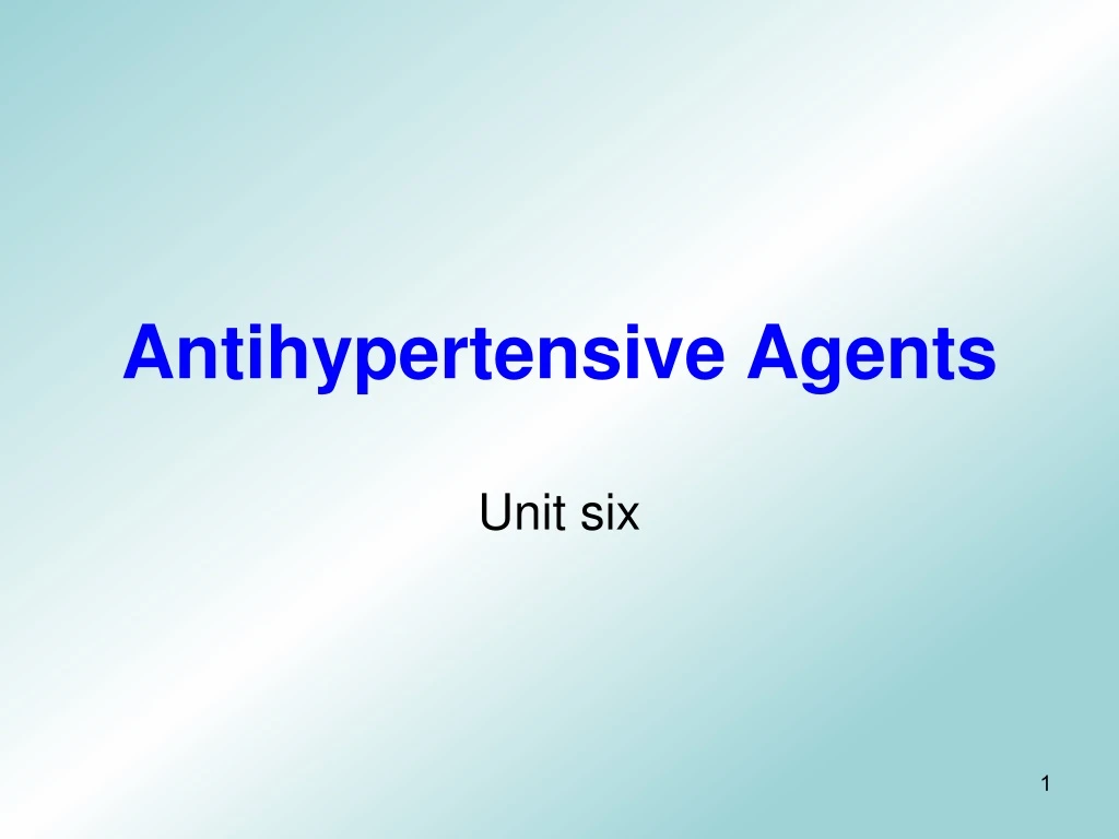 antihypertensive agents