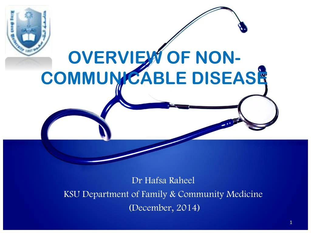 overview of non communicable disease