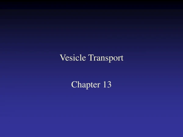 Vesicle Transport
