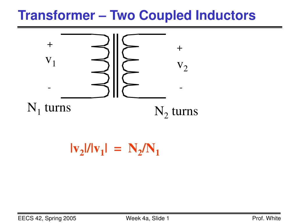 transformer two coupled inductors