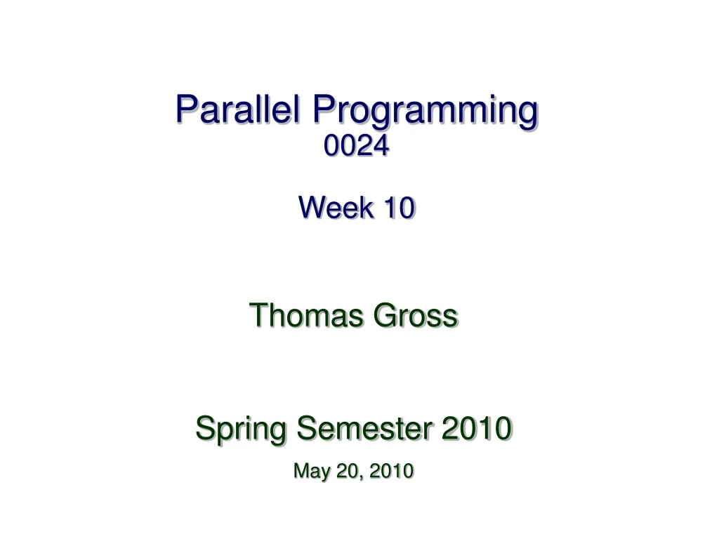 parallel programming 0024 week 10