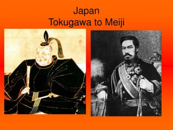 Japan Tokugawa to Meiji