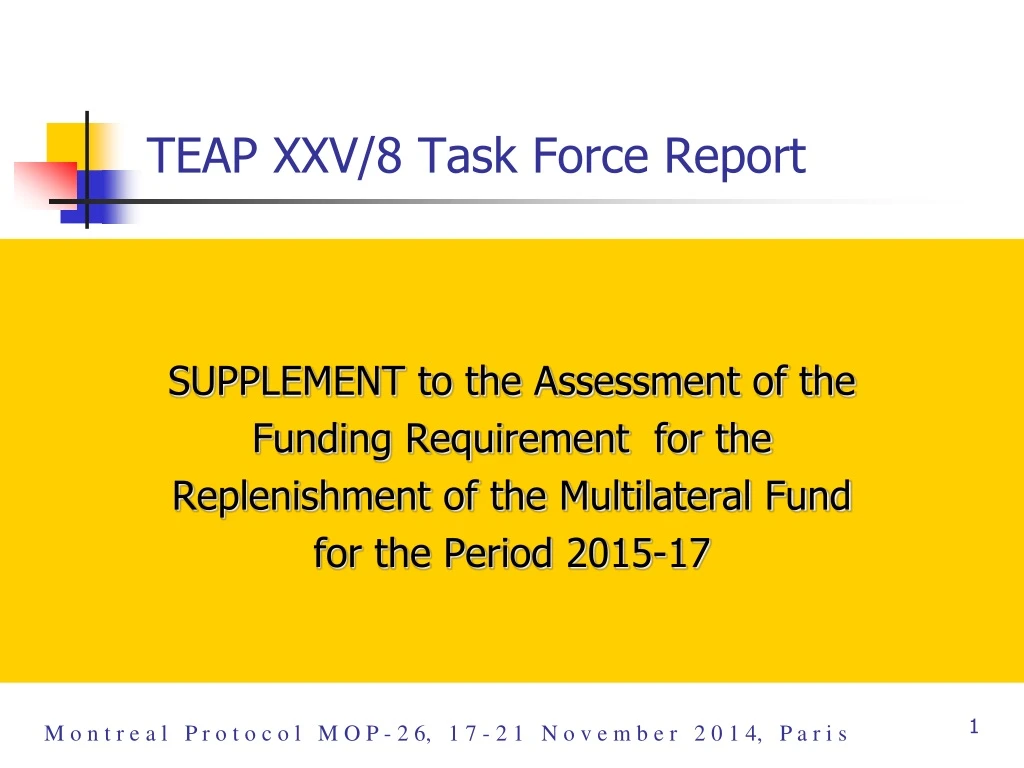 teap xxv 8 task force report