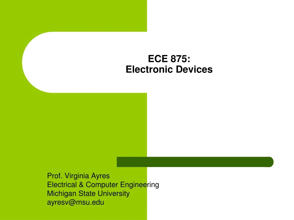 ece 875 electronic devices