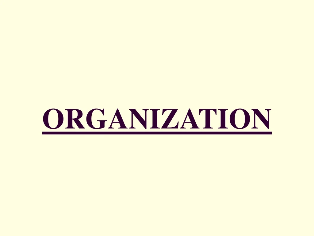 organization