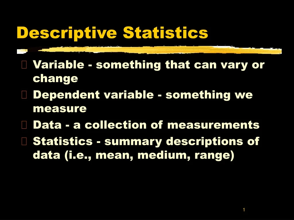 descriptive statistics