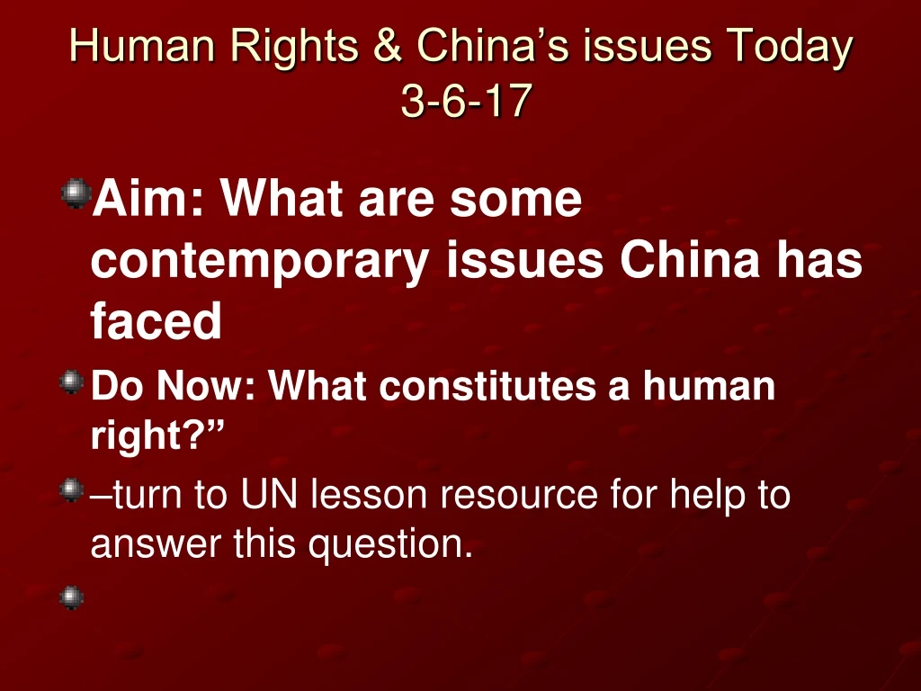 human rights china s issues today 3 6 17