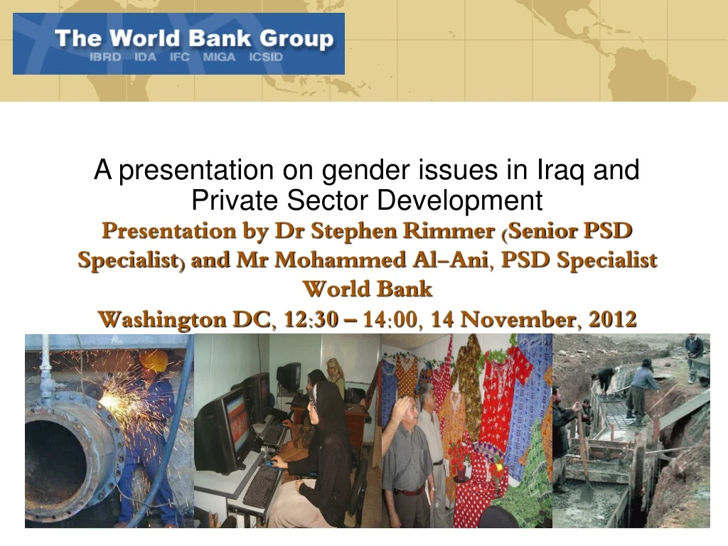 a presentation on gender issues in iraq
