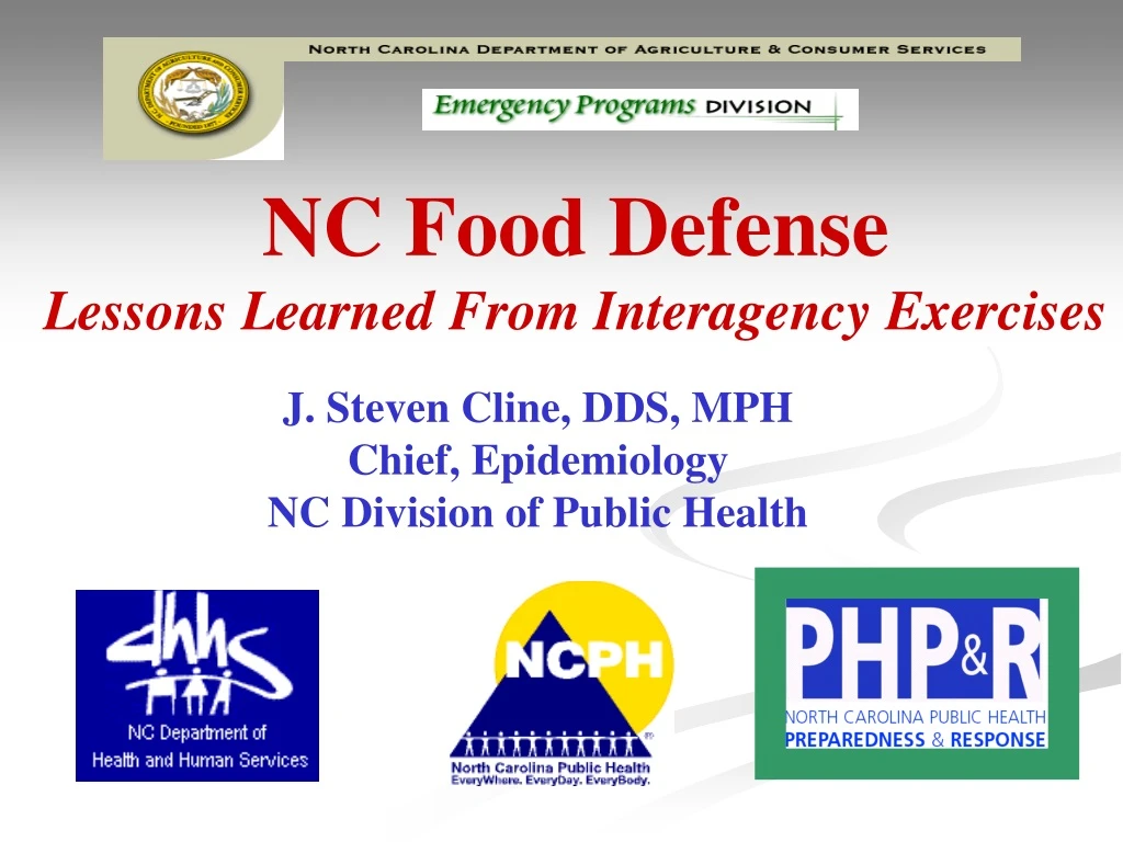 nc food defense lessons learned from interagency
