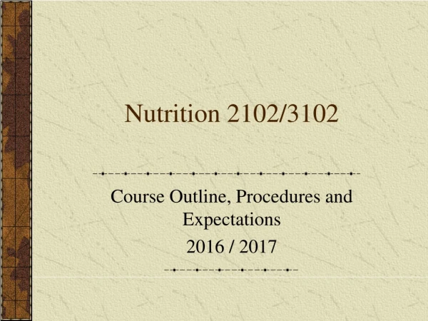 Nutrition 2102/3102