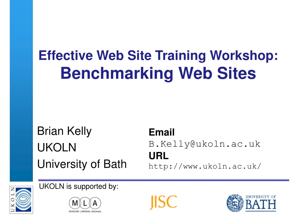 effective web site training workshop benchmarking web sites