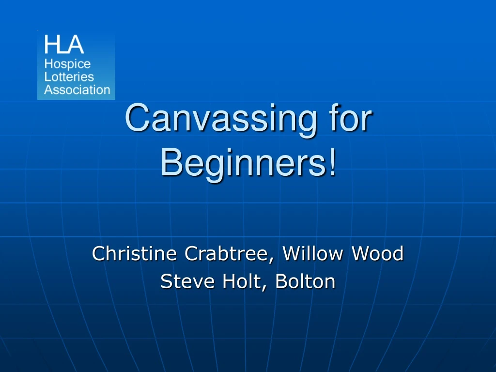 canvassing for beginners