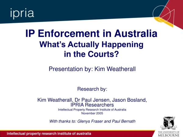IP Enforcement in Australia What’s Actually Happening in the Courts?