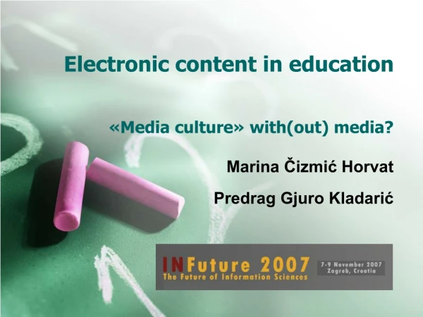 Electronic content in education