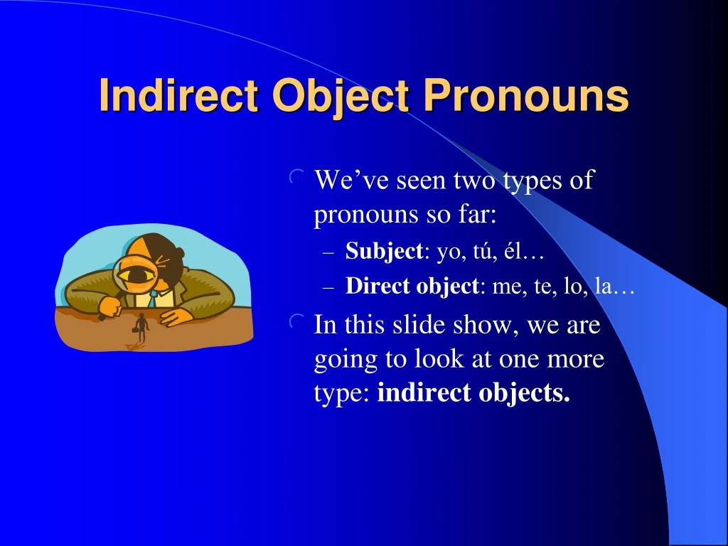 indirect object pronouns