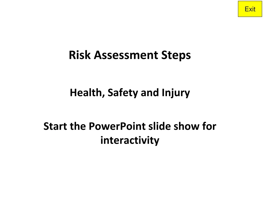 risk assessment steps