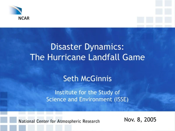 Disaster Dynamics: The Hurricane Landfall Game
