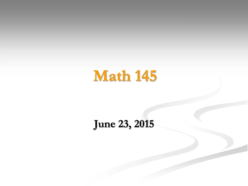 math 145