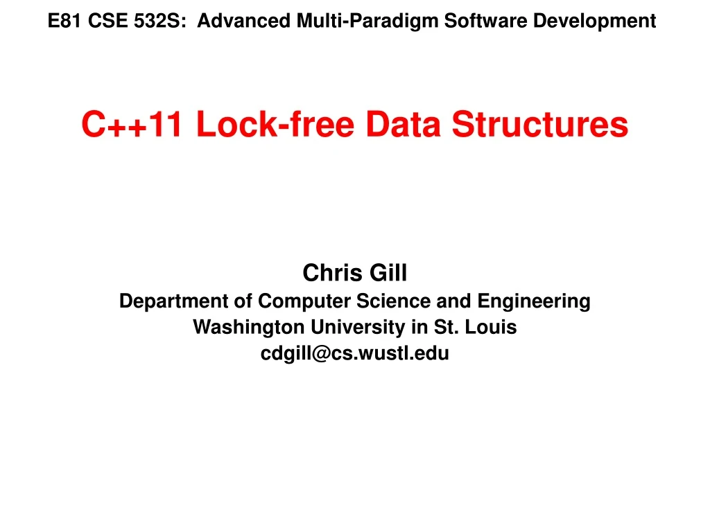 e81 cse 532s advanced multi paradigm software