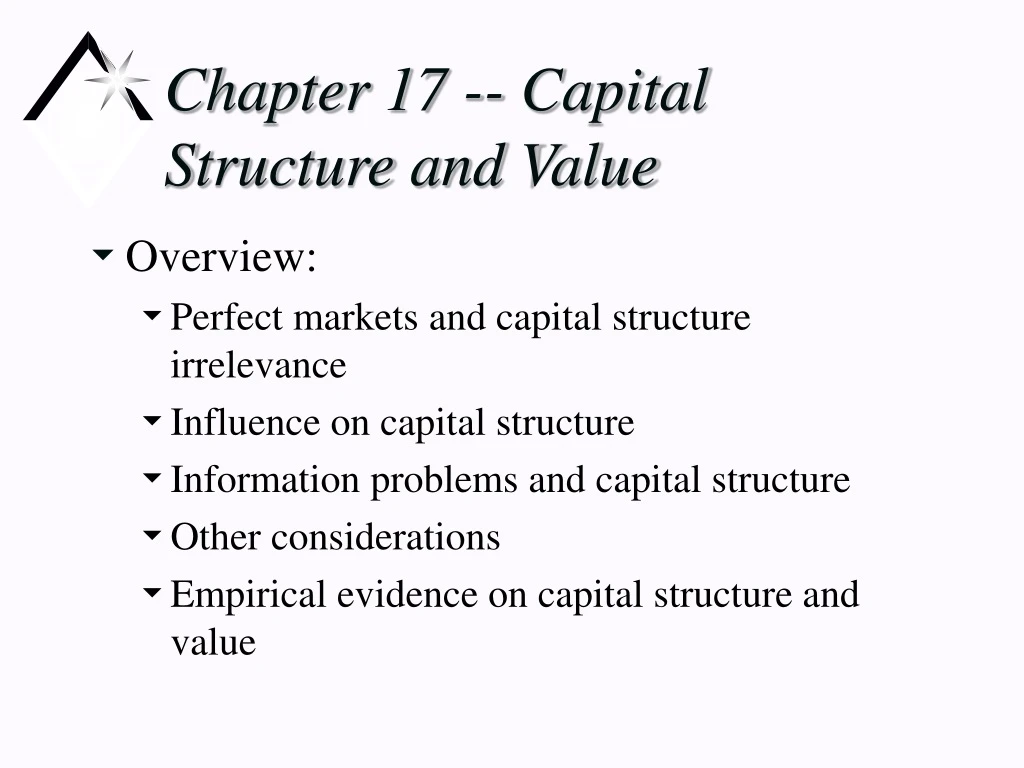 chapter 17 capital structure and value