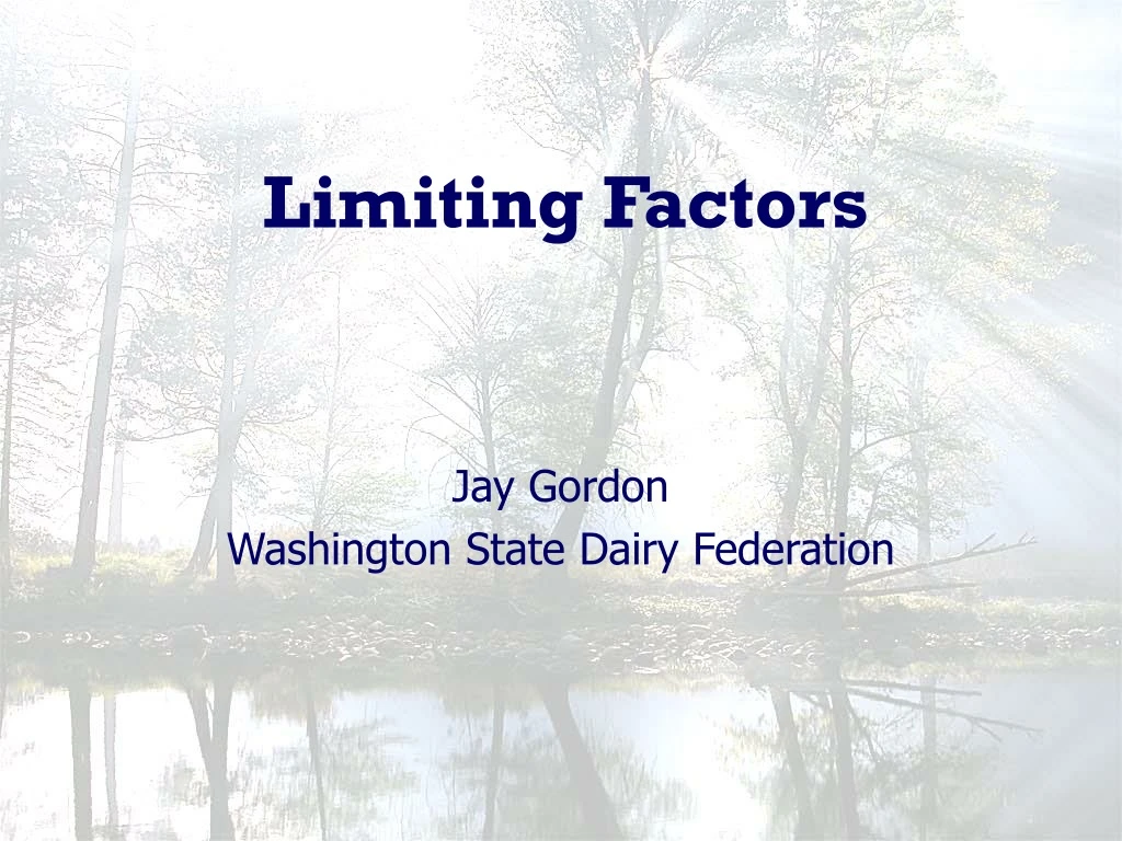 limiting factors