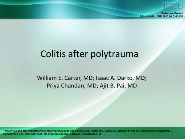 Colitis after polytrauma