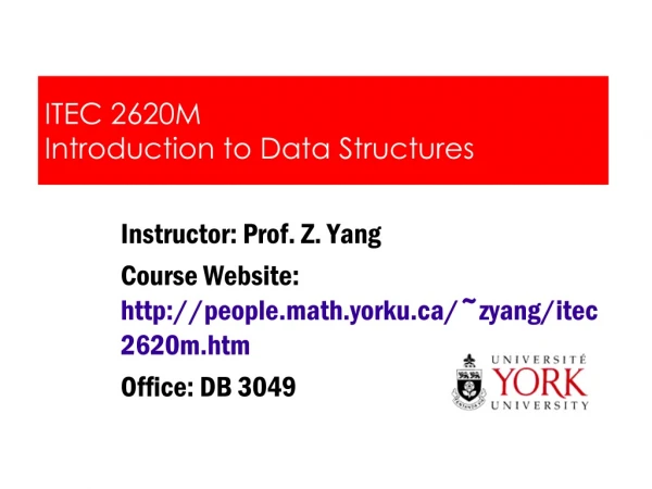ITEC 2620M Introduction to Data Structures