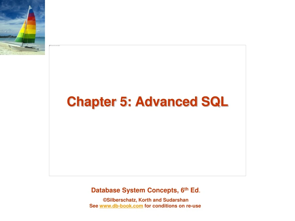 chapter 5 advanced sql