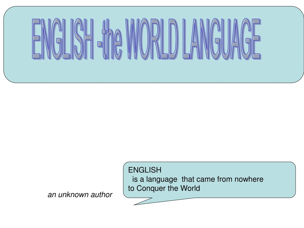 english the world language