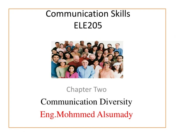 Communication Skills ELE205
