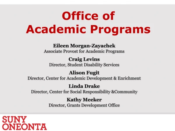 Office of Academic Programs