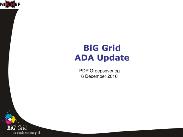 BiG Grid ADA Update
