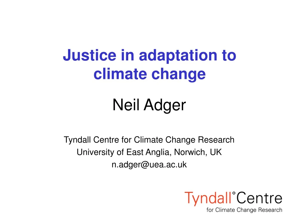 justice in adaptation to climate change