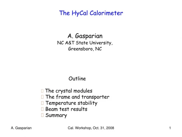 The HyCal Calorimeter
